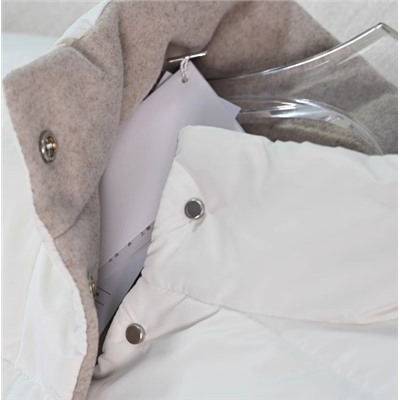 Женский плотный теплый двусторонний твидовый жилет ЛАКОСТ*Е