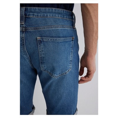 Mavi Tim Street Gölgeli Indigo Mavisi Jean Şort 0428487143