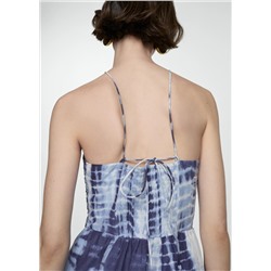 Vestido estampado escote pico