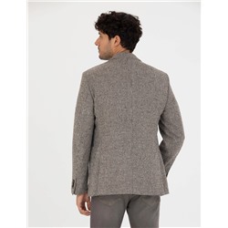 Kahverengi Slim Fit Ceket