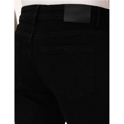 Siyah Straight Fit Jean Pantolon