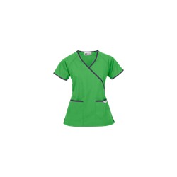 UA Best Buy Scrubs Contrast Mock Wrap Top