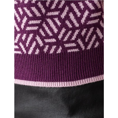 Джемпер жаккардовой вязки с кашемиром