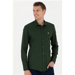 Erkek Yeşil Uzun Kollu Gömlek