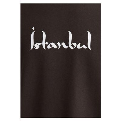 Mavi İstanbul Baskılı Kahverengi Tişört Relaxed Fit / Rahat Kesim 0612999-70219