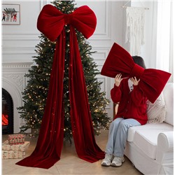 Бархатный бант на елку