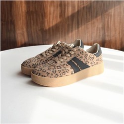 Кеды из натуральной замши в леопардовой расцветке  Экспорт в Россию