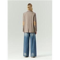 Однобортный жакет с замшевой вставкой, ML762/felicia