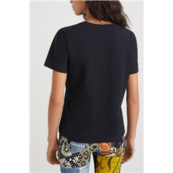 Camiseta slim cuentas estrás