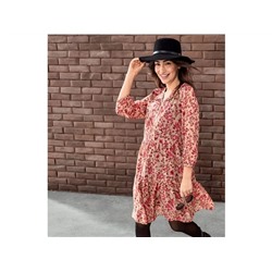 ESMARA® Kleid Damen Chiffon, tailliert geschnitten