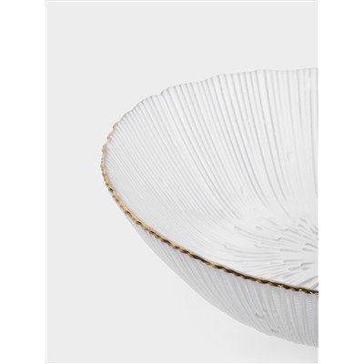 Блюдо глубокое, 17x5 см, стекло, с золотистым кантом, Wengen