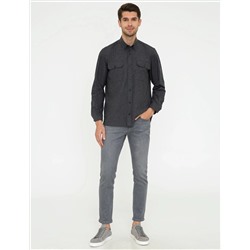 Siyah Comfort Fit Uzun Kollu Gömlek