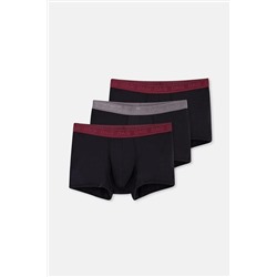 Dagi Siyah 4210 3'Lü Düz Mıcro Modal Boxer