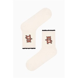 Penti 3 Çift Pamuklu Teddy Bear Ayı Desenli Soket Çorap