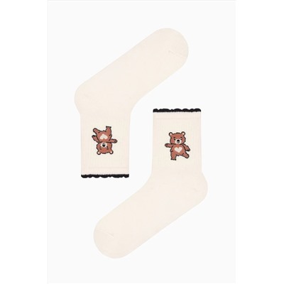 Penti 3 Çift Pamuklu Teddy Bear Ayı Desenli Soket Çorap