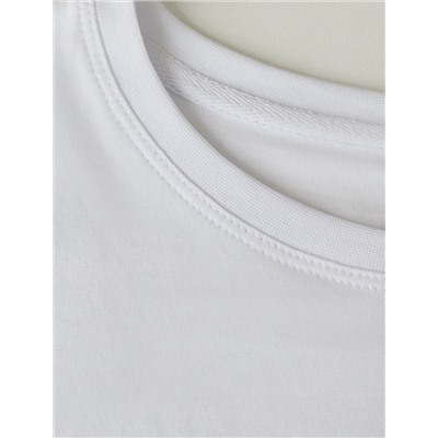 Базовая футболка полуприлегающая из премиального хлопка с эластаном