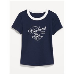 Snug Crew-Neck Ribbed T-Shirt