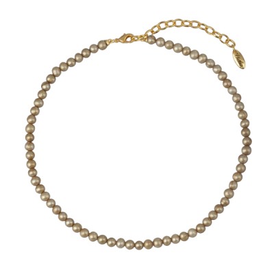 Колье (жемчуг шампань 5-6мм; покрытие золото) 35-42см