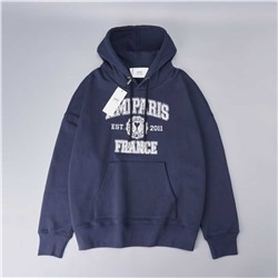 Хлопковый свитер с капюшоном и вышитыми буквами АМ*И