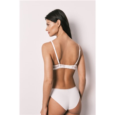 Sujetador triangular encaje blanco NATURAL