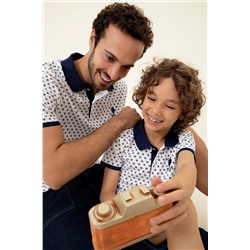 Erkek Çocuk Beyaz Polo Yaka Tişört