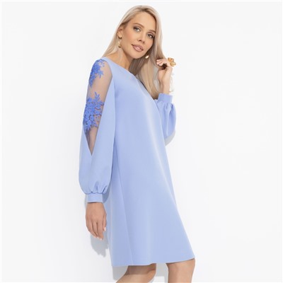 Платье с кружевными вставками, Секрет любви (голубое)