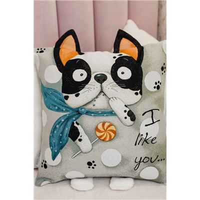 Наволочка декоративная Бульдог  45*45