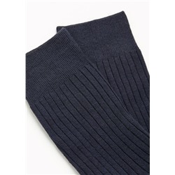Kurze gerippte Herrensocken mit Cashmere