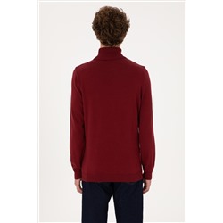 Erkek Slim Fit Boğazlı Yaka Boğazlı Basic Kazak