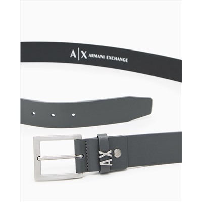 LEATHER BELT WITH LOGO