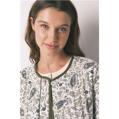 Chaqueta acolchada estampado Paisley