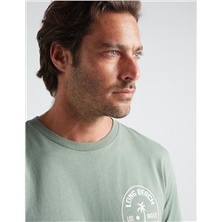 Print T-shirt, Men, Dark Green