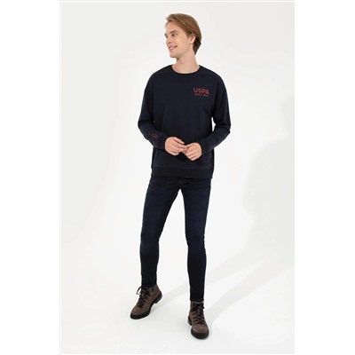 Erkek Lacivert Bisiklet Yaka Sweatshirt