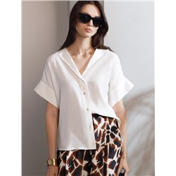 Блузка с коротким рукавом из вискозы с лиоцеллом