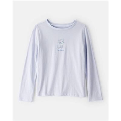 Girls Always Sweet Long-Sleeve Graphic Tee - Grey