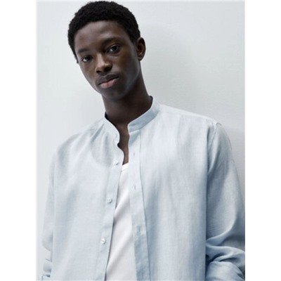 Мужская льняная рубашка  МАССИМО Д