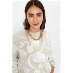 Jersey peluche floral