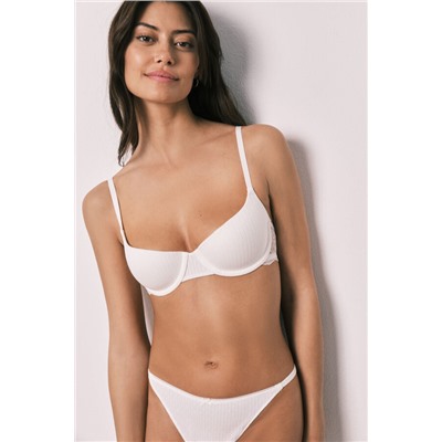 Sujetador clásico relleno algodón blanco BEAUTIFUL