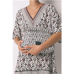Neceser grande acolchado print hojas