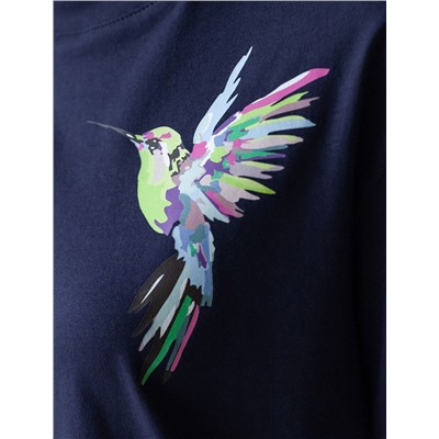 Футболка с принтом свободная из премиального 100% хлопка