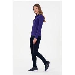 Kadın Mor Basic Sweatshirt