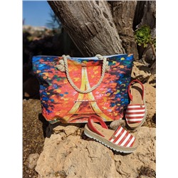 AB. ZAPATOS • 408 • ROJO - BLANCO+ARTE (300) 005 АКЦИЯ