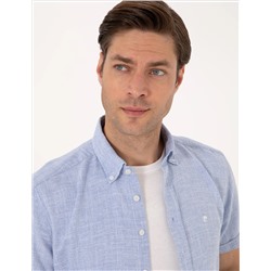 Mavi Regular Fit Kısa Kollu Gömlek