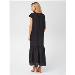 Платье с воланом изо льна с вискозой