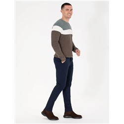 Lacivert Slim Fit Kanvas Pantolon