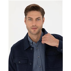 Lacivert Regular Fit Gömlek Ceket