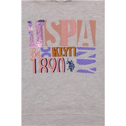 Çocuk Bej Melanj Kapüşonlu Sweatshirt