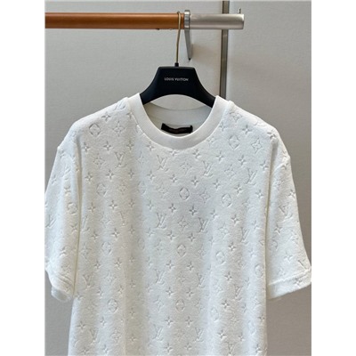 Мужская футболка из махровой ткани с тиснением луи виттон    (2 цвета )