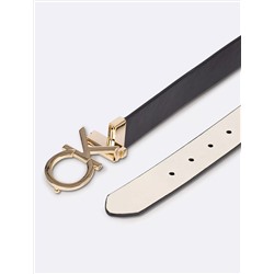 Monogram Logo Plaque Reversible Belt