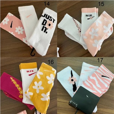 Цветные наборы носков  NIK*E комплект из 3х пар